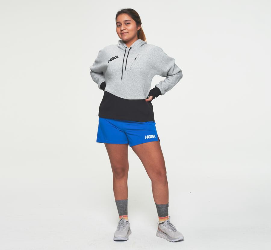 Hoka One One Kapşonlu Sweatshirt Kadın Gri - Performance - SH6951384